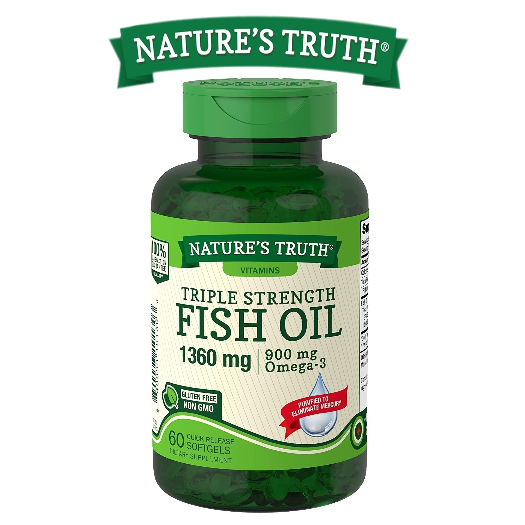Рыбий жир Nature's Truth Triple Strength Fish Oil 1360 мг (900 мг Omega-3) 60 гелевых капсул 1491
Рыбий жир Nature's Truth Triple Strength Fish Oil 1360 мг (900 мг Omega-3) 60 гелевых капсул 1491