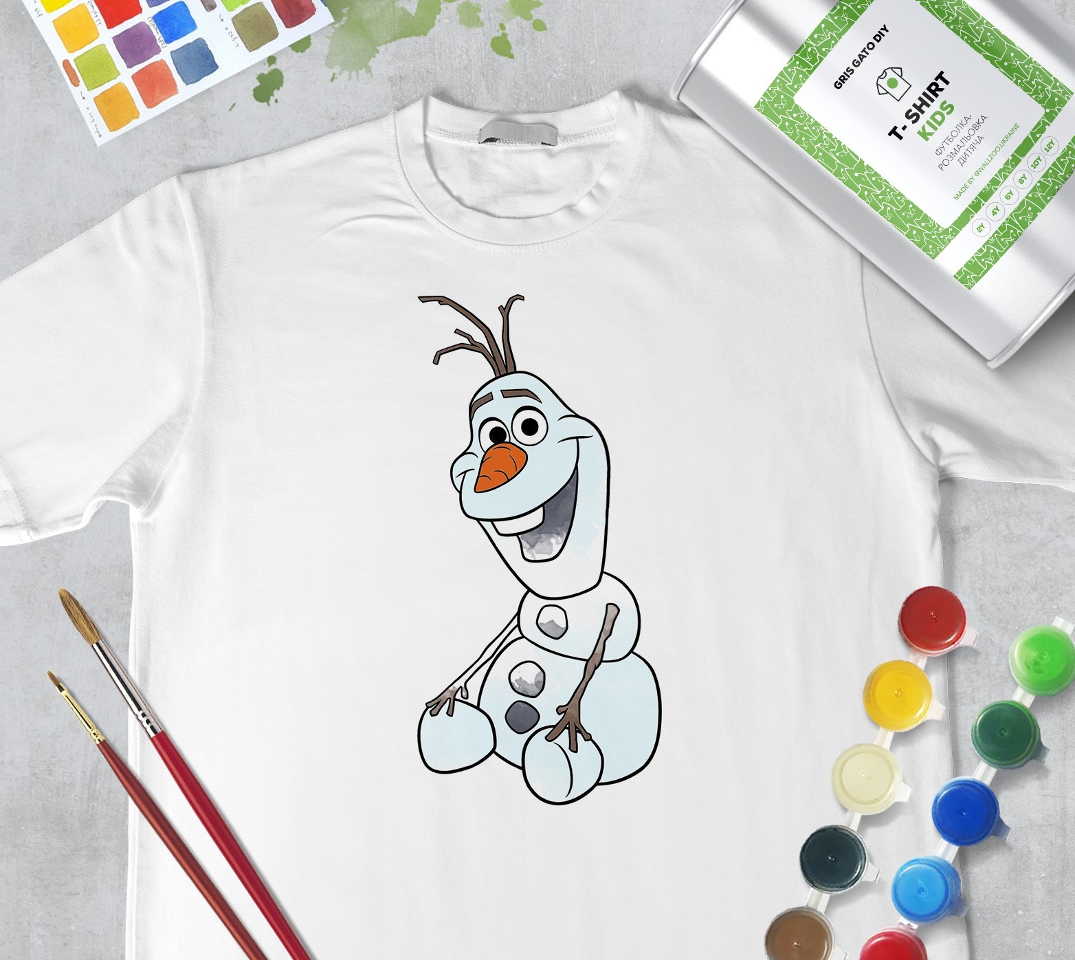 Набор для рисования для мальчиков "Олаф" Olaf " Футболка-раскраска белая (+краски и 2 кисточки) WallZoo 94см 2 годика
Набор для рисования для мальчиков "Олаф" Olaf " Футболка-раскраска белая (+краски и 2 кисточки) WallZoo 94см 2 годика
