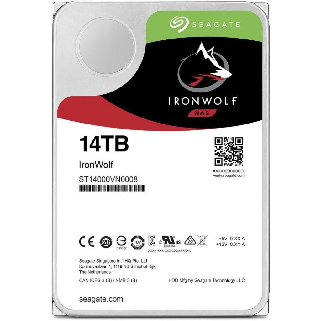 Жесткий диск 3.5" 14TB (7200 rpm, 256MB, SATAIII) Seagate IronWolf (ST14000VN0008)
Жесткий диск 3.5" 14TB (7200 rpm, 256MB, SATAIII) Seagate IronWolf (ST14000VN0008)