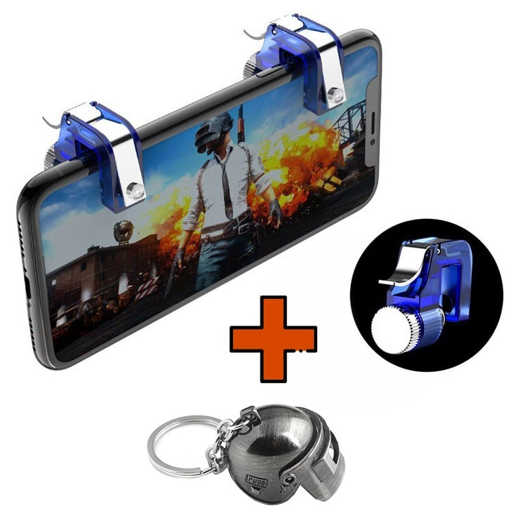 Игровые контроллеры Marpiel R11 Blue (геймпад триггеры курки для смартфона для PUBG) + шлем
Игровые контроллеры Marpiel R11 Blue (геймпад триггеры курки для смартфона для PUBG) + шлем