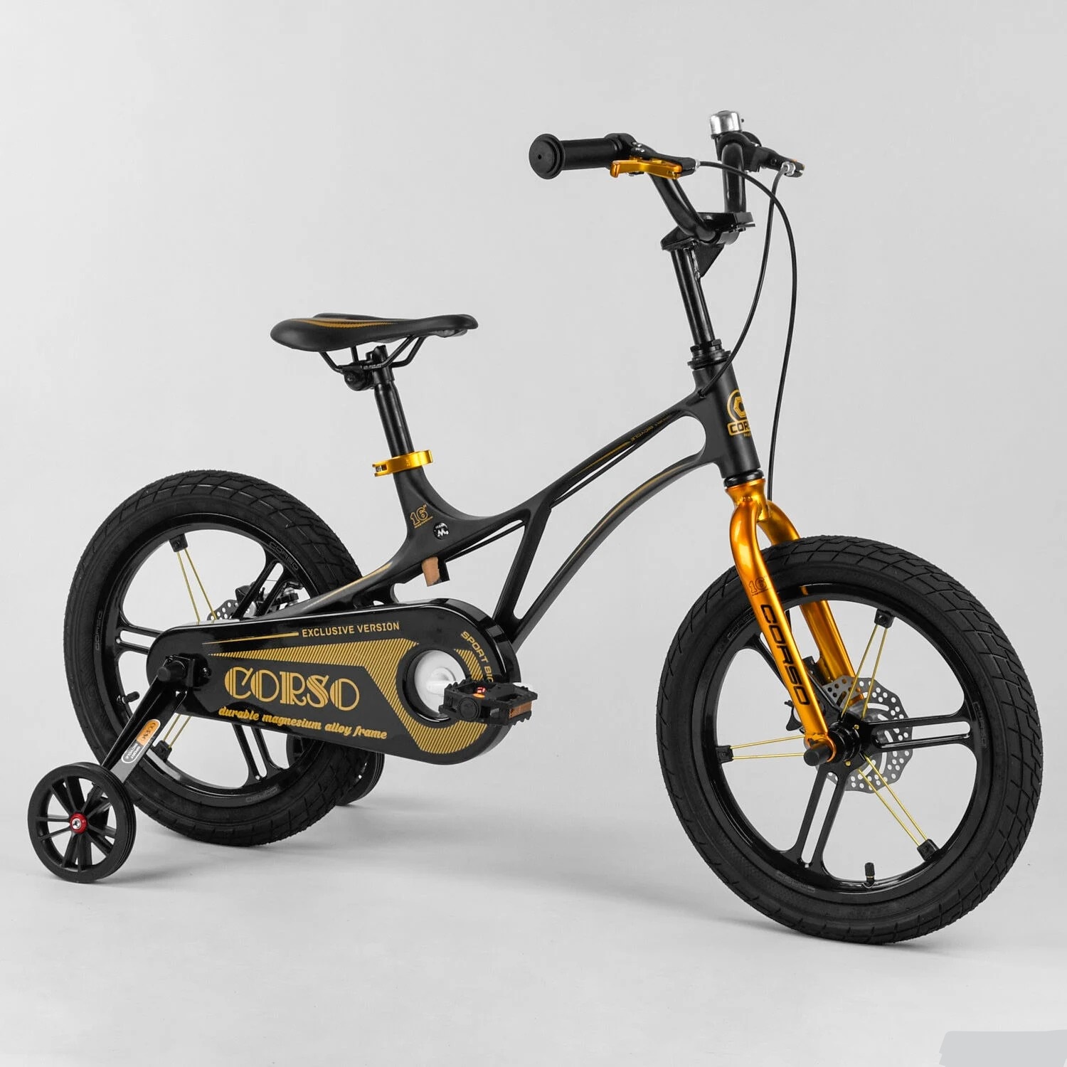 Велосипед Магниевый 16" 2-х колёсный "CORSO" LT-44200(2) дисковый тормоз, доп. колеса,Серый с желтым от 4 до 8 лет
Велосипед Магниевый 16" 2-х колёсный "CORSO" LT-44200(2) дисковый тормоз, доп. колеса,Серый с желтым от 4 до 8 лет