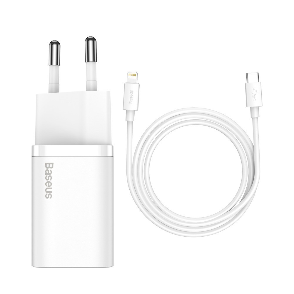 Зарядное устройство Baseus PD Charger 20W (1Type-C) + кабель Type-C/Lightning для iPhone 11/12/Pro
Зарядное устройство Baseus PD Charger 20W (1Type-C) + кабель Type-C/Lightning для iPhone 11/12/Pro