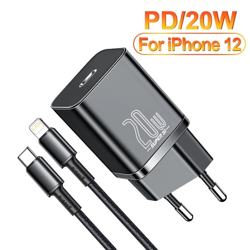 Зарядное устройство Baseus PD Charger 20W (1Type-C) + кабель Type-C/Lightning для iPhone 11/12/Pro black
Зарядное устройство Baseus PD Charger 20W (1Type-C) + кабель Type-C/Lightning для iPhone 11/12/Pro black