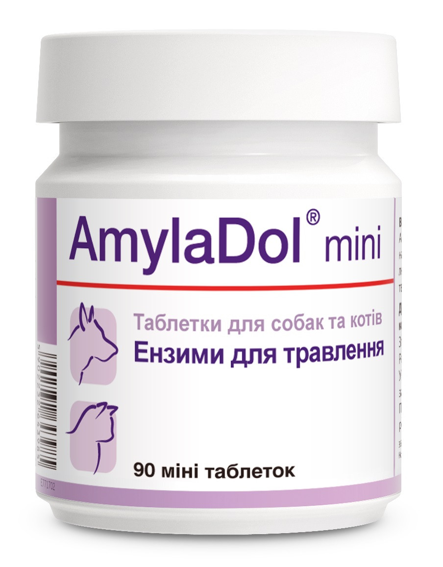 Добавка для пищеварения Амиладол Мини Dolfos AmylaDol Mini для собак и кошек 90 табл.
Добавка для пищеварения Амиладол Мини Dolfos AmylaDol Mini для собак и кошек 90 табл.