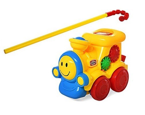 Развивающая игрушка Toy Kingdom каталка Паровозик для малышей на палочке издает звуки Желтый 20 x 13,5 x 12 см 0373-1
Развивающая игрушка Toy Kingdom каталка Паровозик для малышей на палочке издает звуки Желтый 20 x 13,5 x 12 см 0373-1