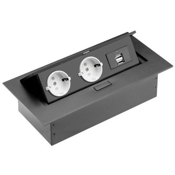 Врезной настольный блок на 2 розетки с заземлением 2хUSB GTV черный, без провода (AE-PBU02GS-20)
Врезной настольный блок на 2 розетки с заземлением 2хUSB GTV черный, без провода (AE-PBU02GS-20)