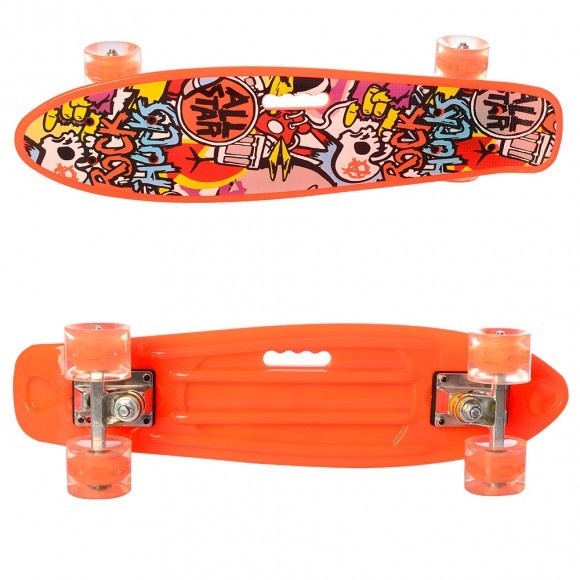 Скейт Пенни борд Penny board Profi MAXLEND с рисунком для детей и подростков Оранжевый RLMS 0749-6
Скейт Пенни борд Penny board Profi MAXLEND с рисунком для детей и подростков Оранжевый RLMS 0749-6