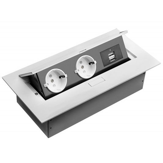 Врезной настольный блок на 2 розетки с заземлением 2хUSB GTV белый, без провода (AE-PBU02GS-20)
Врезной настольный блок на 2 розетки с заземлением 2хUSB GTV белый, без провода (AE-PBU02GS-20)