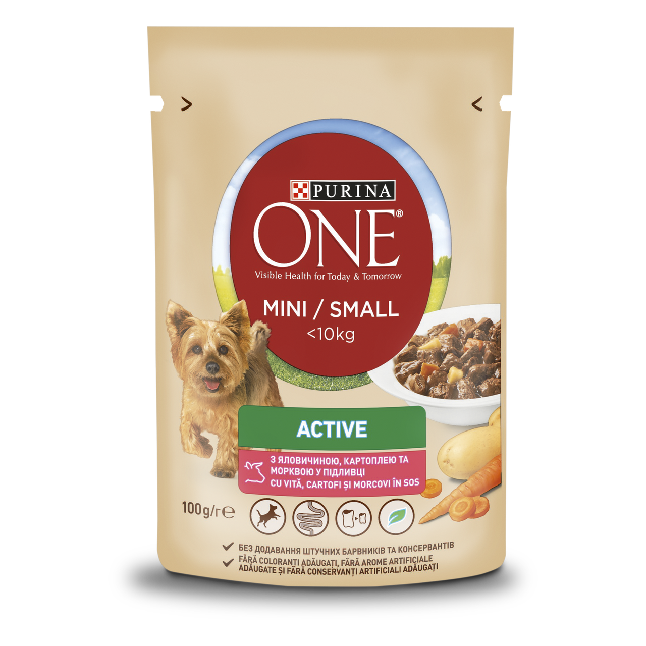 Влажный корм Purina One Mini Active(Ван МІНІ) для активних собак с говядиной и картофелем, 20х100г
Влажный корм Purina One Mini Active(Ван МІНІ) для активних собак с говядиной и картофелем, 20х100г