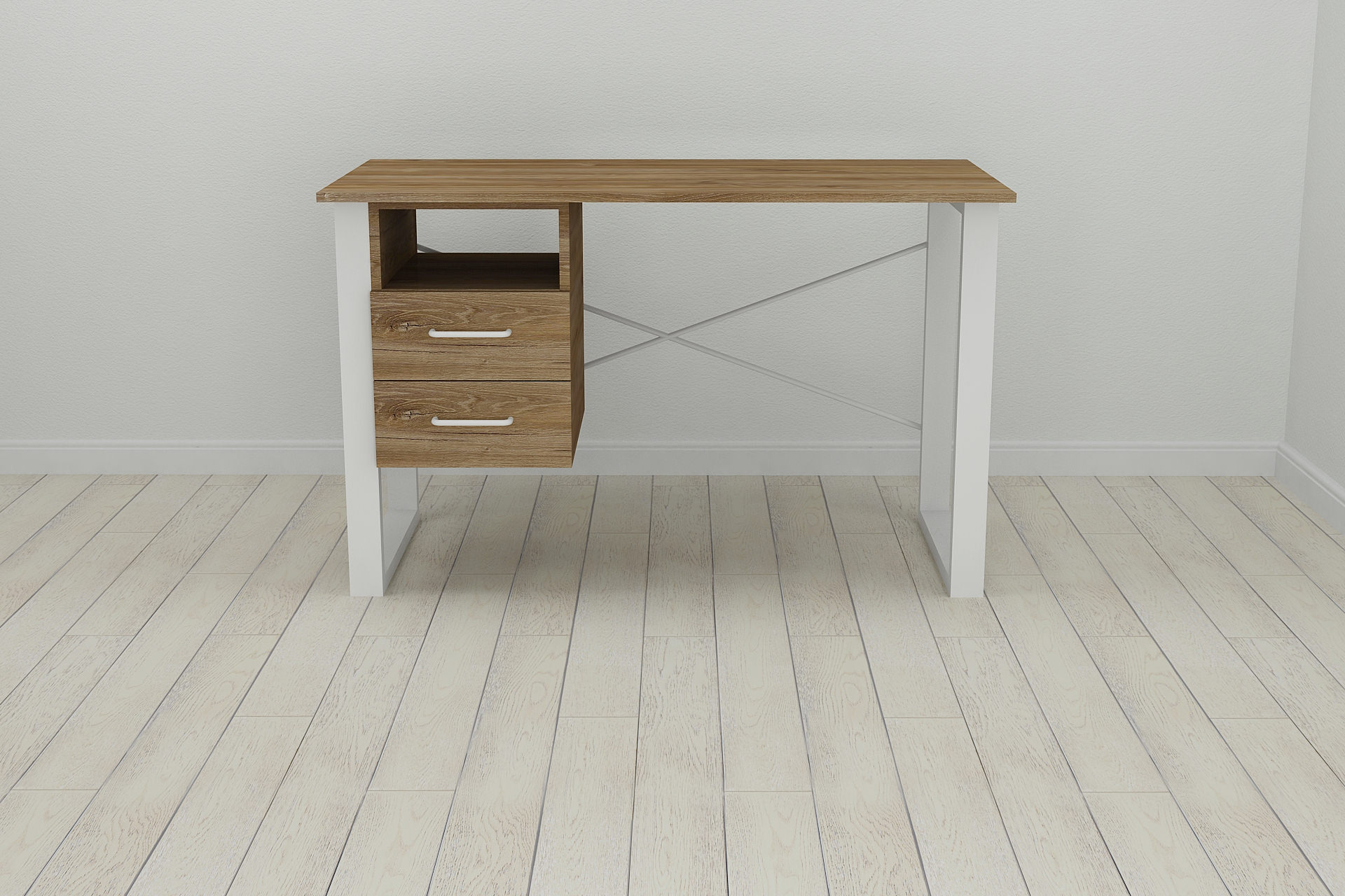 Письменный стол с ящиками Ferrum-decor Оскар 750x1200x600 металл Белый ДСП Дуб Таверна 16 мм
Письменный стол с ящиками Ferrum-decor Оскар 750x1200x600 металл Белый ДСП Дуб Таверна 16 мм