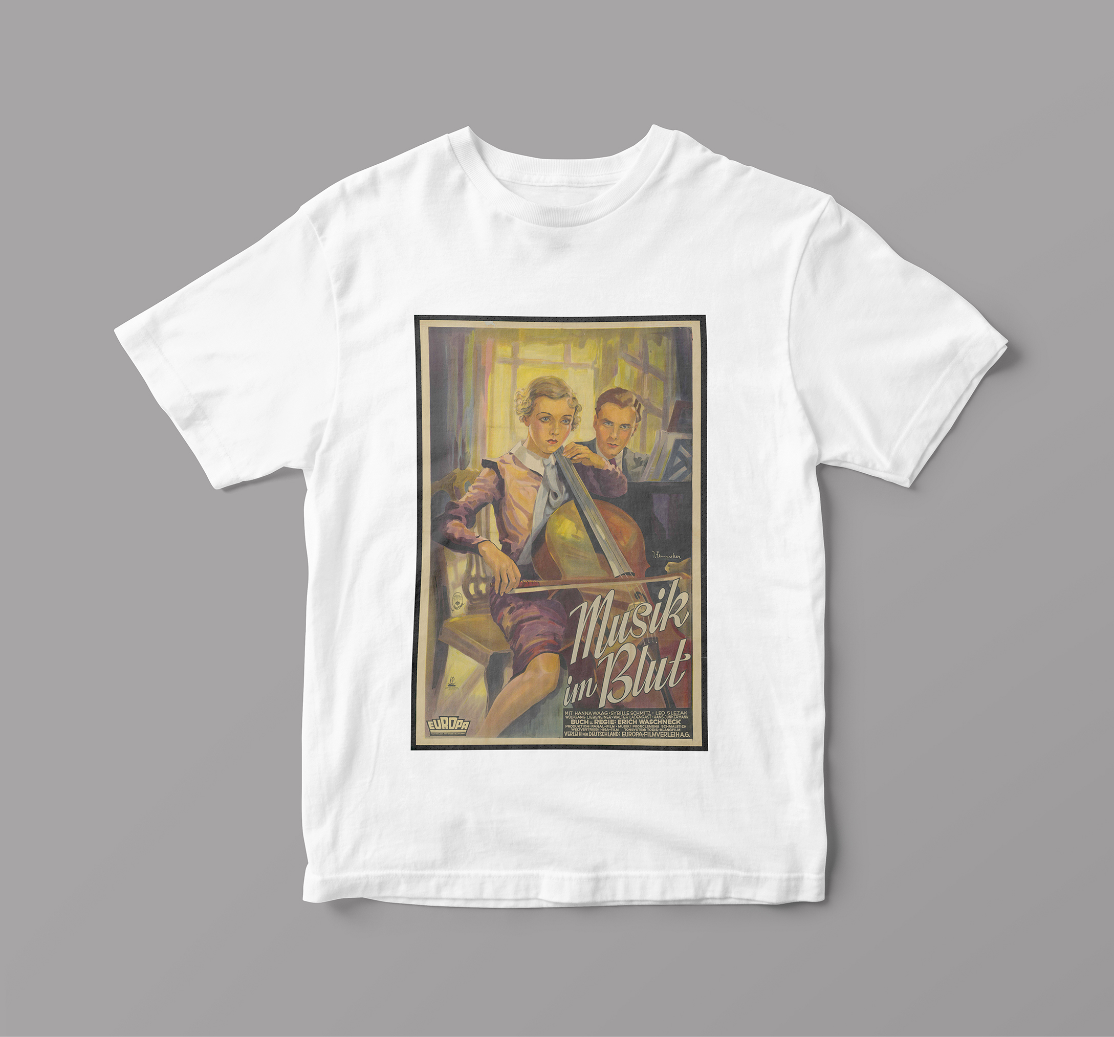 Футболка Artel FMan «Музыка в крови», 1934. Режиссёр Эрих Вашнек, художник Йозеф Феннекер S
Футболка Artel FMan «Музыка в крови», 1934. Режиссёр Эрих Вашнек, художник Йозеф Феннекер S