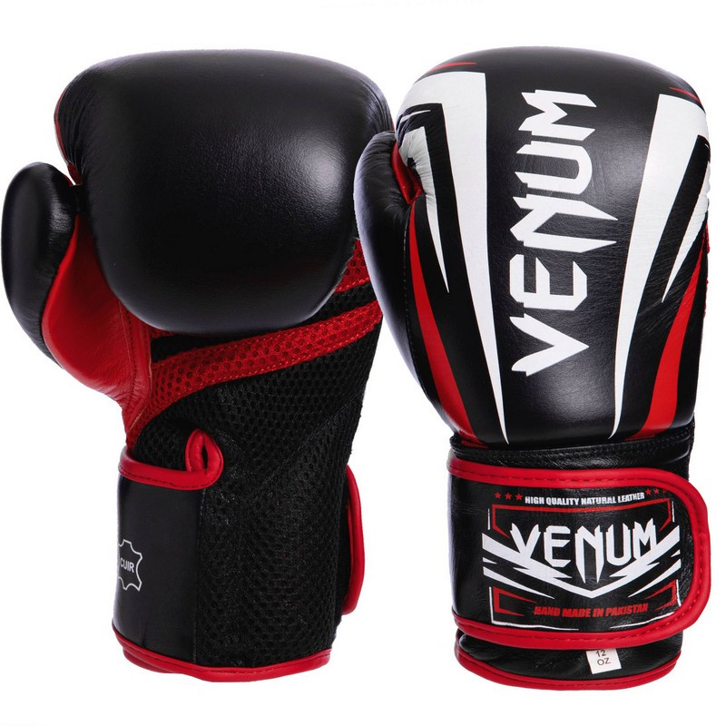 Перчатки для бокса и единоборств кожаные Venum SHARP Heroe VL-2032 Black-White-Red 12 унций
Перчатки для бокса и единоборств кожаные Venum SHARP Heroe VL-2032 Black-White-Red 12 унций
