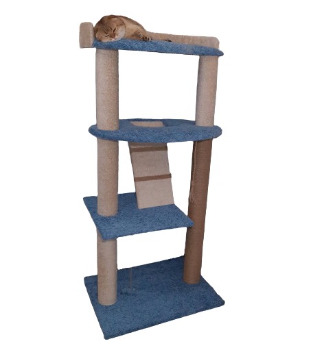 Игровой комплекс когтеточка дряпка Маркиза 2 для кота 125х65х45см сине молочный
Игровой комплекс когтеточка дряпка Маркиза 2 для кота 125х65х45см сине молочный