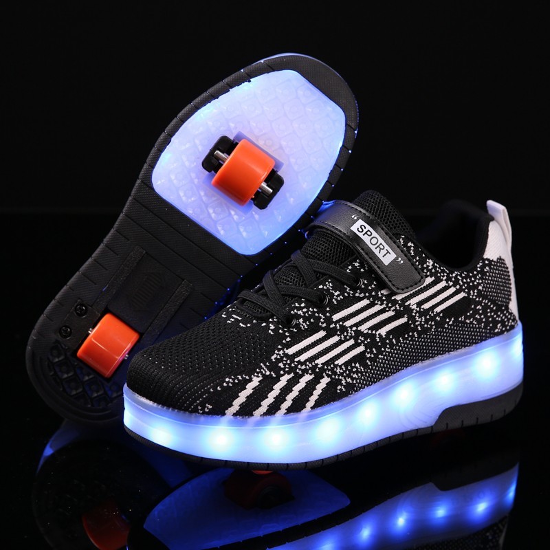 Роликовые кроссовки для мальчиков с LED подсветкой черные на 2-х колёсах (LR 1241) 33(21см)
Роликовые кроссовки для мальчиков с LED подсветкой черные на 2-х колёсах (LR 1241) 33(21см)
