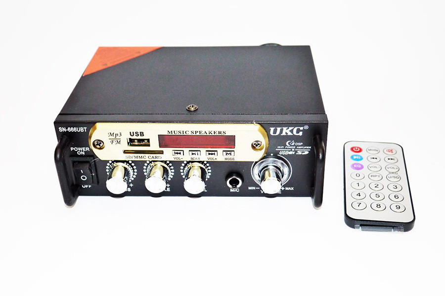Усилитель звука UKC SN-666BT FM USB 2x300W Bluetooth+Karaoke Черный (4_267908895)
Усилитель звука UKC SN-666BT FM USB 2x300W Bluetooth+Karaoke Черный (4_267908895)