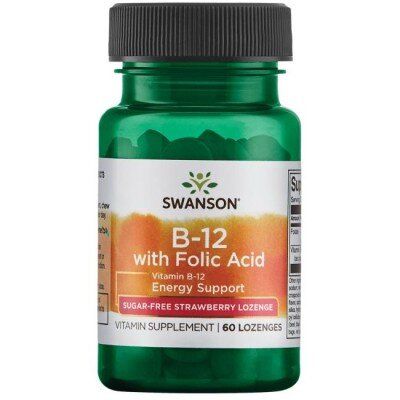 Витамин В-12 и фолиевая кислота, Ultra Vitamin B-12 with Folic Acid, Swanson, вкус клубники, 60 леденцов (SWA-02790)
Витамин В-12 и фолиевая кислота, Ultra Vitamin B-12 with Folic Acid, Swanson, вкус клубники, 60 леденцов (SWA-02790)