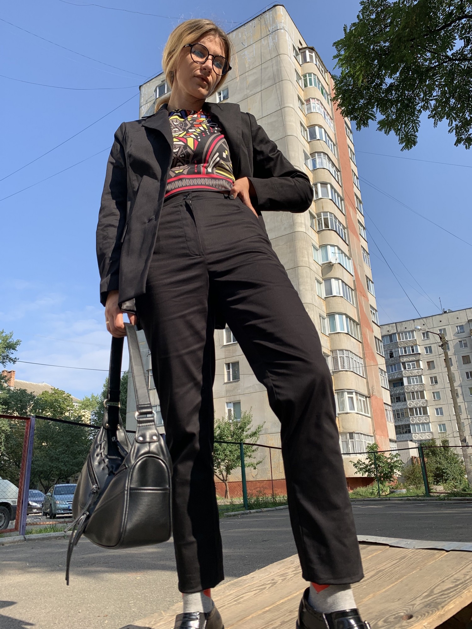 Брючний костюм Femme Look 2809 М чорний 
Брючний костюм Femme Look 2809 М чорний