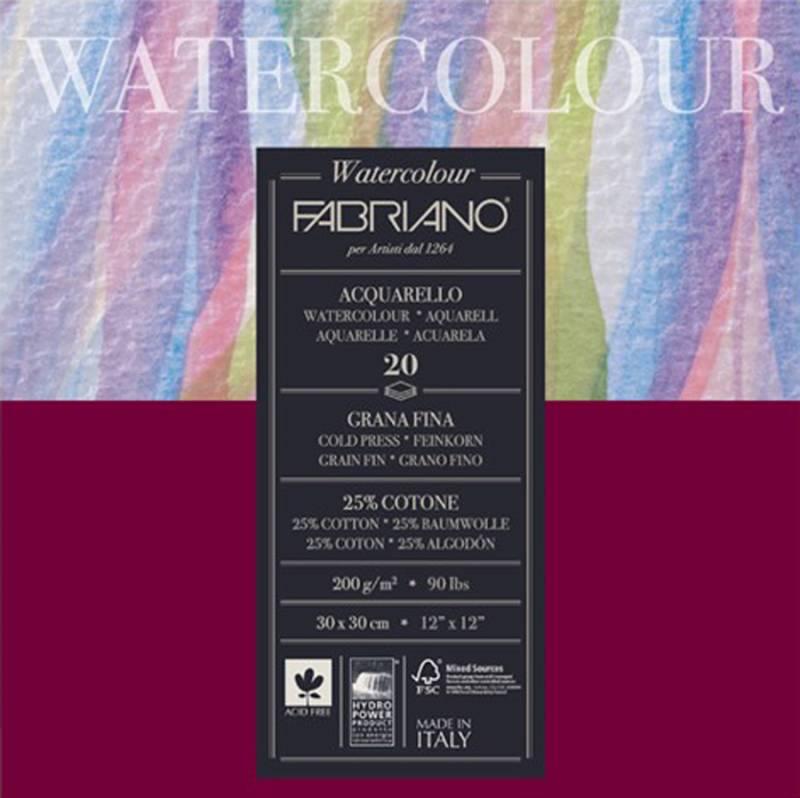 Склейка-блок для акварели Fabriano Watercolor среднее зерно 30х30см 20л. 200г/м2 (8001348173557)
Склейка-блок для акварели Fabriano Watercolor среднее зерно 30х30см 20л. 200г/м2 (8001348173557)