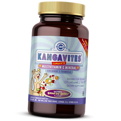 Витамины для детей, Kangavites Complete Multivitamin & Mineral Chewable, Solgar 120таб Ягода (36313055)
Витамины для детей, Kangavites Complete Multivitamin & Mineral Chewable, Solgar 120таб Ягода (36313055)
