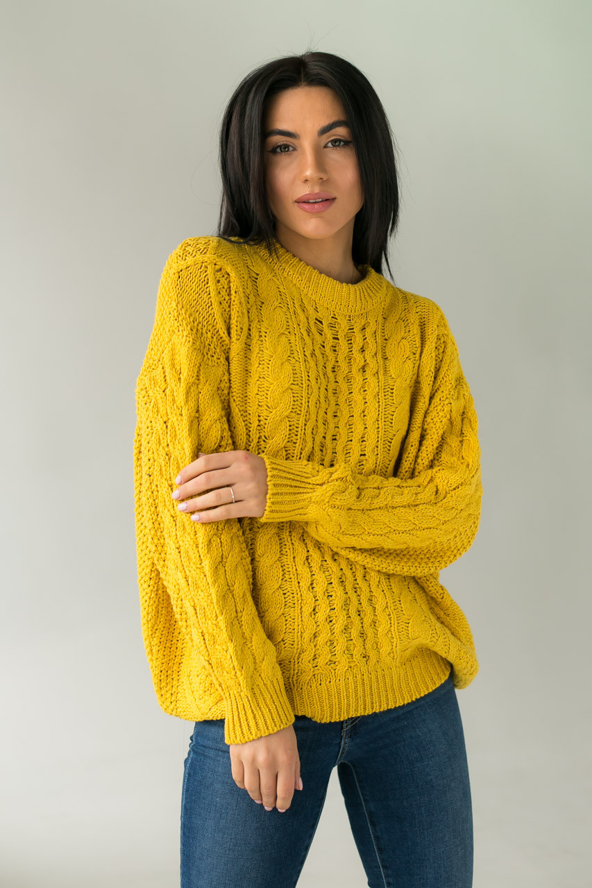 Вязаный джемпер с красивыми узорами G&M LX-10109829 L/XL Размер цвет Горчичный
Вязаный джемпер с красивыми узорами G&M LX-10109829 L/XL Размер цвет Горчичный