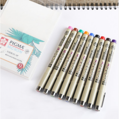 Набор линеров Sakura Pigma Micron 9 цветов 0.1 (0.25 mm), набор капиллярных ручек лайнеров для рисования
Набор линеров Sakura Pigma Micron 9 цветов 0.1 (0.25 mm), набор капиллярных ручек лайнеров для рисования