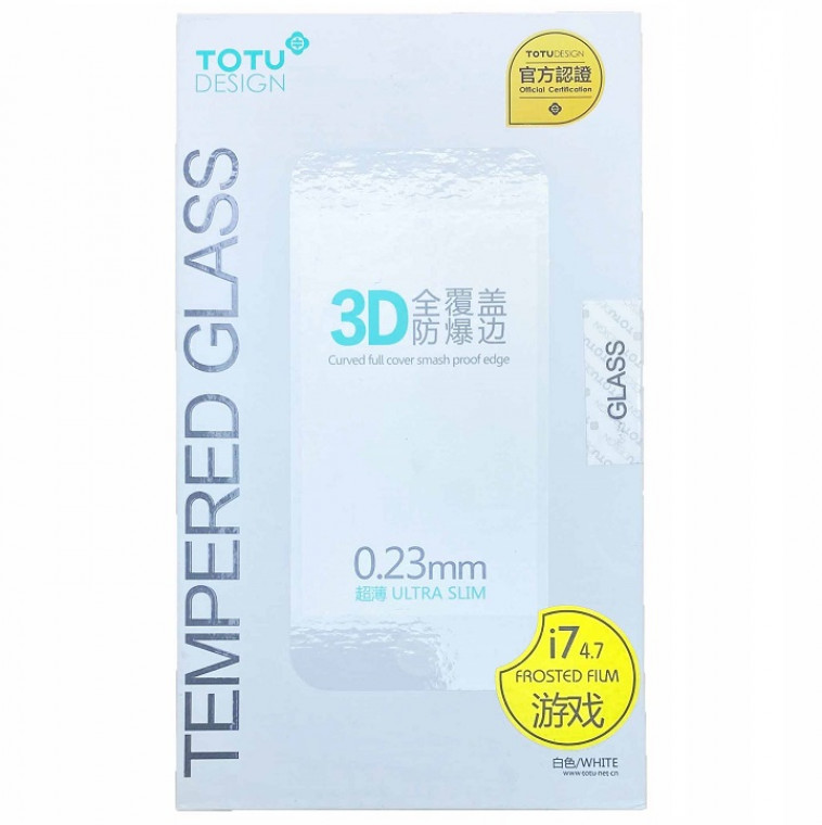 Защитное стекло TOTUDESIGN 3D 0.23mm 9H iPhone 7/8/SE 2020 White (матовое & силиконовые края)
Защитное стекло TOTUDESIGN 3D 0.23mm 9H iPhone 7/8/SE 2020 White (матовое & силиконовые края)