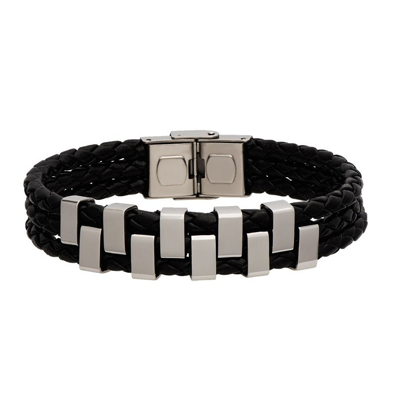 Steel Story Браслет из медицинской стали 316L и экокожи, БСК-0414
Steel Story Браслет из медицинской стали 316L и экокожи, БСК-0414