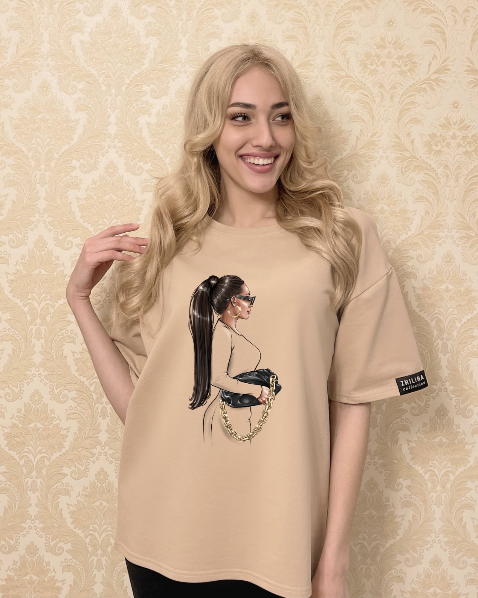 Женская футболка с принтом Zhilina collection F-01S Бежевая, Женская футболка с принтом Zhilina collection F-01S L Бежевая
Женская футболка с принтом Zhilina collection F-01S Бежевая, Женская футболка с принтом Zhilina collection F-01S L Бежевая