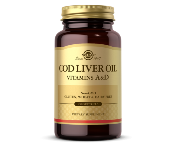 Вітамін А і D з печінки тріски Vitamin А and D Cod Liver Oil Solgar 250 капсул (SOL049) 
Вітамін А і D з печінки тріски Vitamin А and D Cod Liver Oil Solgar 250 капсул (SOL049)