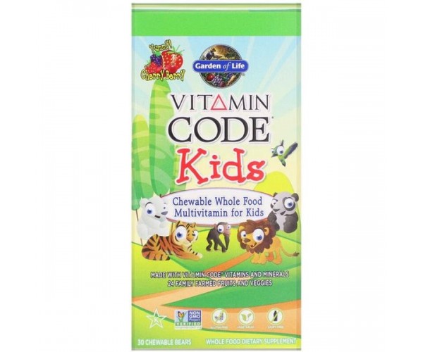 Вітаміни для дітей Vitamin Code Kids Garden of Life 30 вишня жувальних цукерок (GOL045)
Вітаміни для дітей Vitamin Code Kids Garden of Life 30 вишня жувальних цукерок (GOL045)
