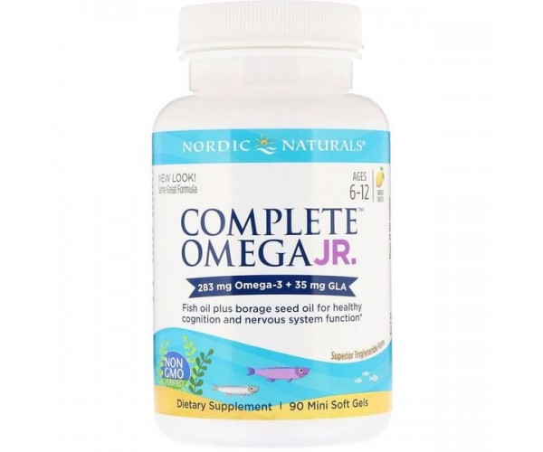 Риб'ячий жир для підлітків Complete Omega Junior Nordic Naturals лимон 283 мг 90 капсул (NN005)
Риб'ячий жир для підлітків Complete Omega Junior Nordic Naturals лимон 283 мг 90 капсул (NN005)