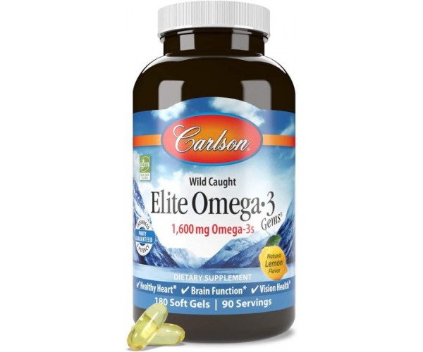 Риб'ячий жир Омега-3 Elite Omega-3 Gems Carlson Labs лимон 1600 мг 180 капсул (CAR133)
Риб'ячий жир Омега-3 Elite Omega-3 Gems Carlson Labs лимон 1600 мг 180 капсул (CAR133)