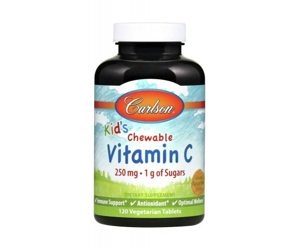 Вітамін С жувальний для дітей Kid's Chewable Vitamin C Carlson Labs мандарин 250 мг 120 таблеток (CAR042)
Вітамін С жувальний для дітей Kid's Chewable Vitamin C Carlson Labs мандарин 250 мг 120 таблеток (CAR042)