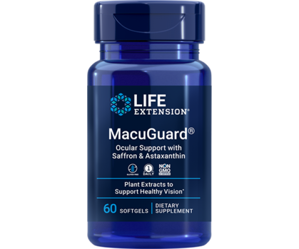 Здоров'я очей MacuGuard Ocular Support with Saffron & Astaxanthin Life Extension 60 капсул (LE049)
Здоров'я очей MacuGuard Ocular Support with Saffron & Astaxanthin Life Extension 60 капсул (LE049)