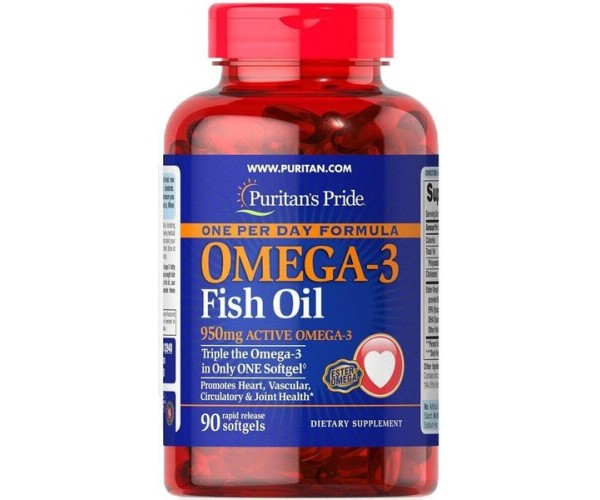 Омега-3 риб'ячий жир Omega-3 Fish Oil Puritan's Pride 1360 мг 950 мг активного омега-3 90 капсул (PP241)
Омега-3 риб'ячий жир Omega-3 Fish Oil Puritan's Pride 1360 мг 950 мг активного омега-3 90 капсул (PP241)