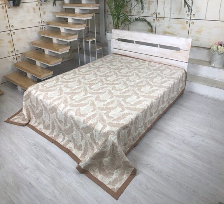 Покрывало жаккардовое двухстороннее Пальмовый принт бежевый CottonTwill 240х235 см (П001-2)
Покрывало жаккардовое двухстороннее Пальмовый принт бежевый CottonTwill 240х235 см (П001-2)
