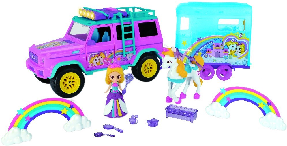 Ігровий набір Dickie Toys Дівочий стиль Єдиноріг з позашляховиком зі звуковими ефектами й аксесуарами 40 см (3187000)
Ігровий набір Dickie Toys Дівочий стиль Єдиноріг з позашляховиком зі звуковими ефектами й аксесуарами 40 см (3187000)