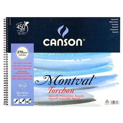 Блок бумаги для акварели на спирали Canson Montval Torchon Bloc 270 гр, 24*32см 12 листов
Блок бумаги для акварели на спирали Canson Montval Torchon Bloc 270 гр, 24*32см 12 листов