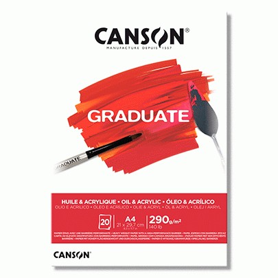 Блок бумаги для акрила и масла Canson Graduate Oil & Acrylic 290 гр, А4, 20 листов
Блок бумаги для акрила и масла Canson Graduate Oil & Acrylic 290 гр, А4, 20 листов