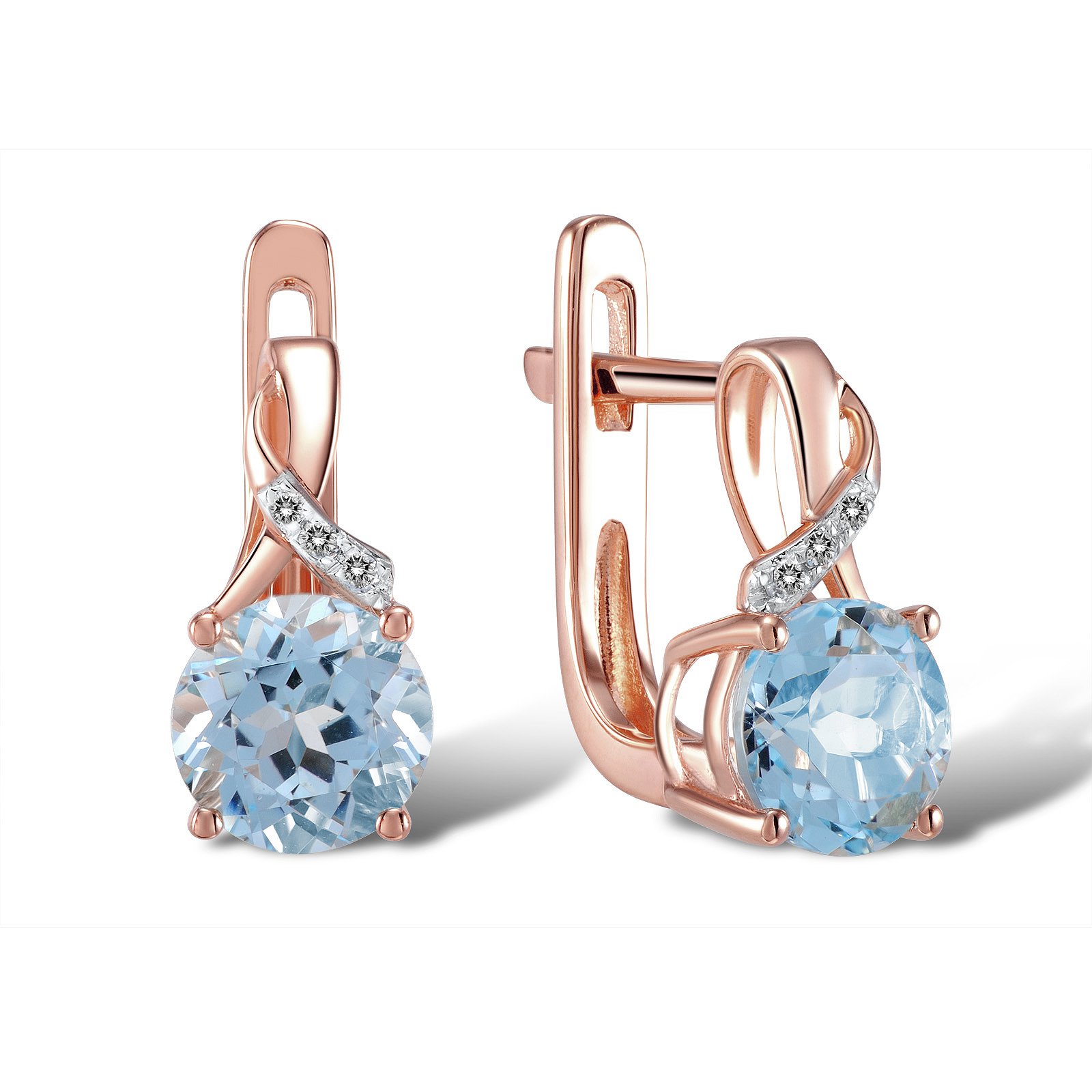 Серьги из красного золота с бриллиантами и топазами 474803
Серьги из красного золота с бриллиантами и топазами 474803