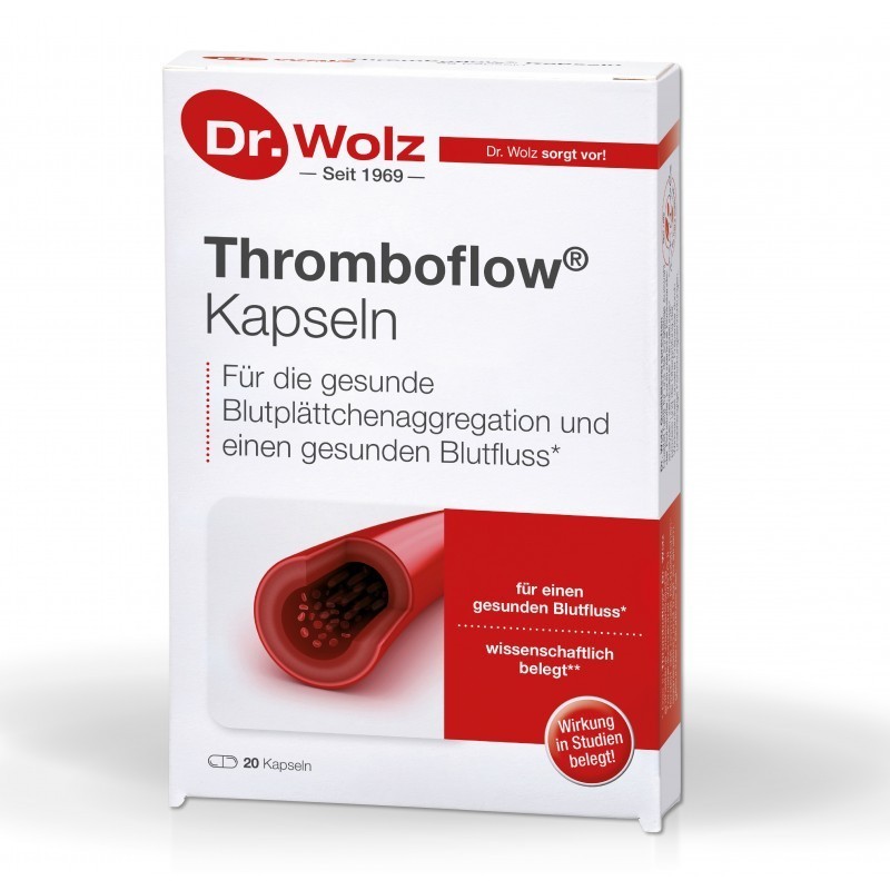 Натуральный комплекс Dr. Wolz Thromboflow® Улучшение кровообращения 20 капсул
Натуральный комплекс Dr. Wolz Thromboflow® Улучшение кровообращения 20 капсул