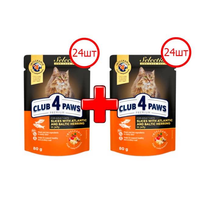 Влажный корм Club 4 paws (Клуб 4 лапы) для кошек СеледкаСалака в желе 24шт 24шт в подарок
Влажный корм Club 4 paws (Клуб 4 лапы) для кошек СеледкаСалака в желе 24шт 24шт в подарок