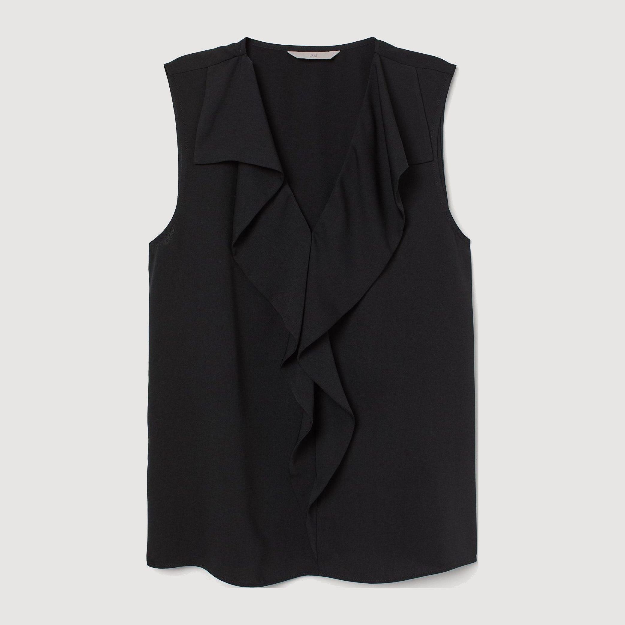 Блузка H&M 8658731-AAAD 32 Черная 
Блузка H&M 8658731-AAAD 32 Черная