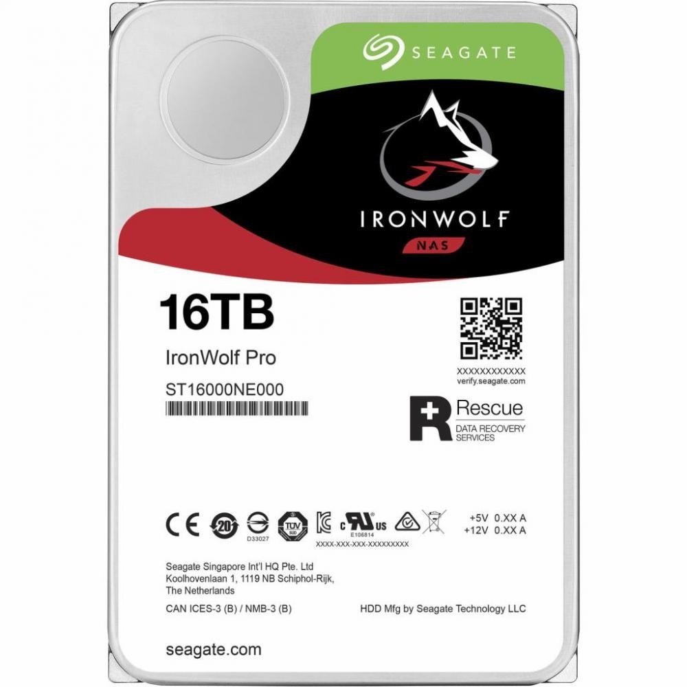 Жесткий диск Seagate IronWolf Pro HDD 16TB ST16000NE000 SATAIII 3.5" 7200rpm 256MB 
Жесткий диск Seagate IronWolf Pro HDD 16TB ST16000NE000 SATAIII 3.5" 7200rpm 256MB