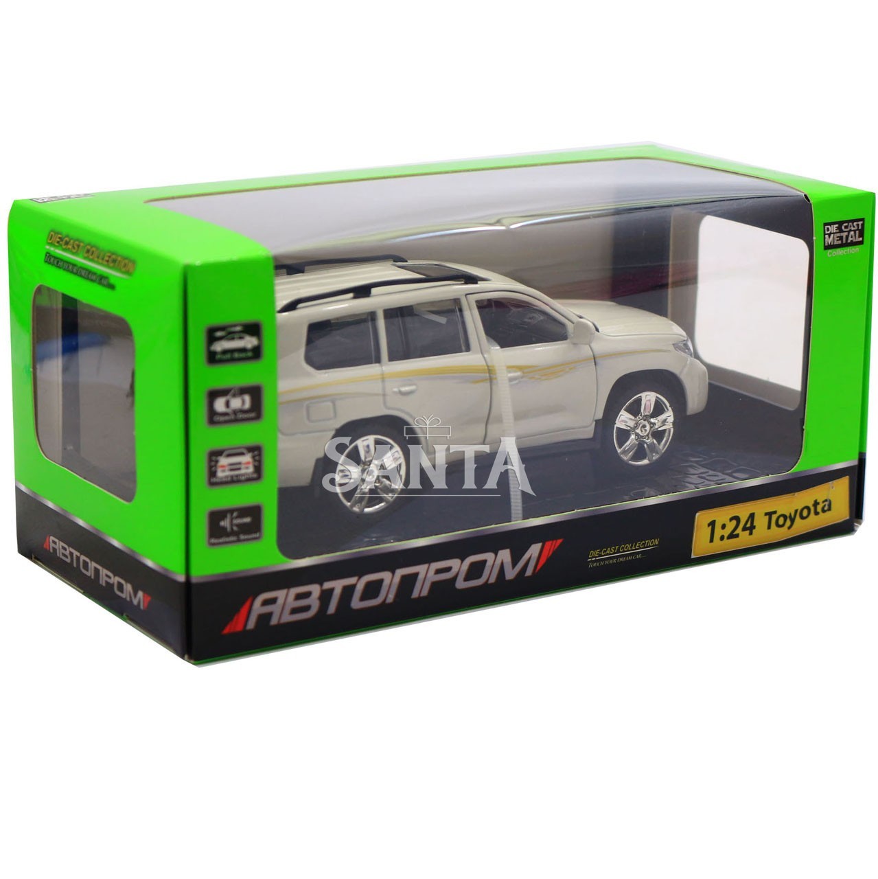 Машинка игровая автопром «Toyota» Тойота джип, металл, 18, Белый (свет, звук, двери открываются) 7662
Машинка игровая автопром «Toyota» Тойота джип, металл, 18, Белый (свет, звук, двери открываются) 7662