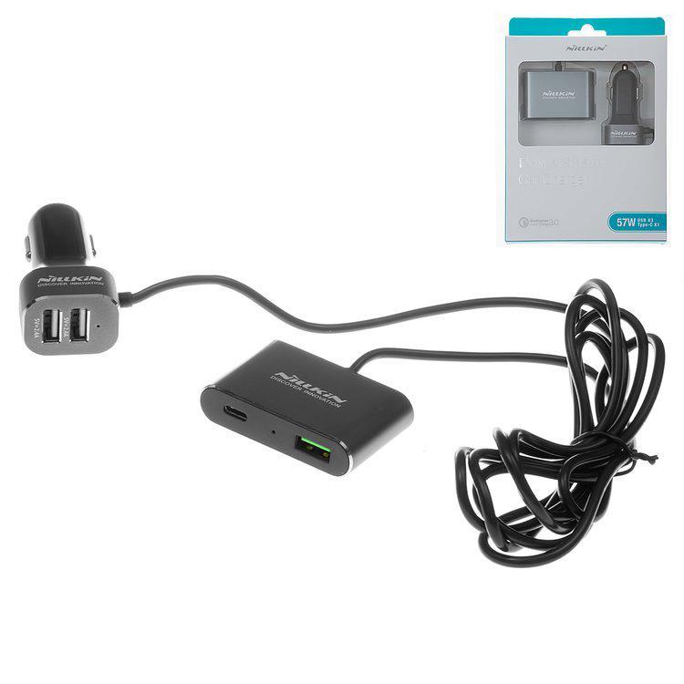 Автомобільний зарядний пристрій Nillkin NKC05, 12 В, (USB тип-C PD вихід 5В 3А), (USB вихід
Автомобільний зарядний пристрій Nillkin NKC05, 12 В, (USB тип-C PD вихід 5В 3А), (USB вихід
