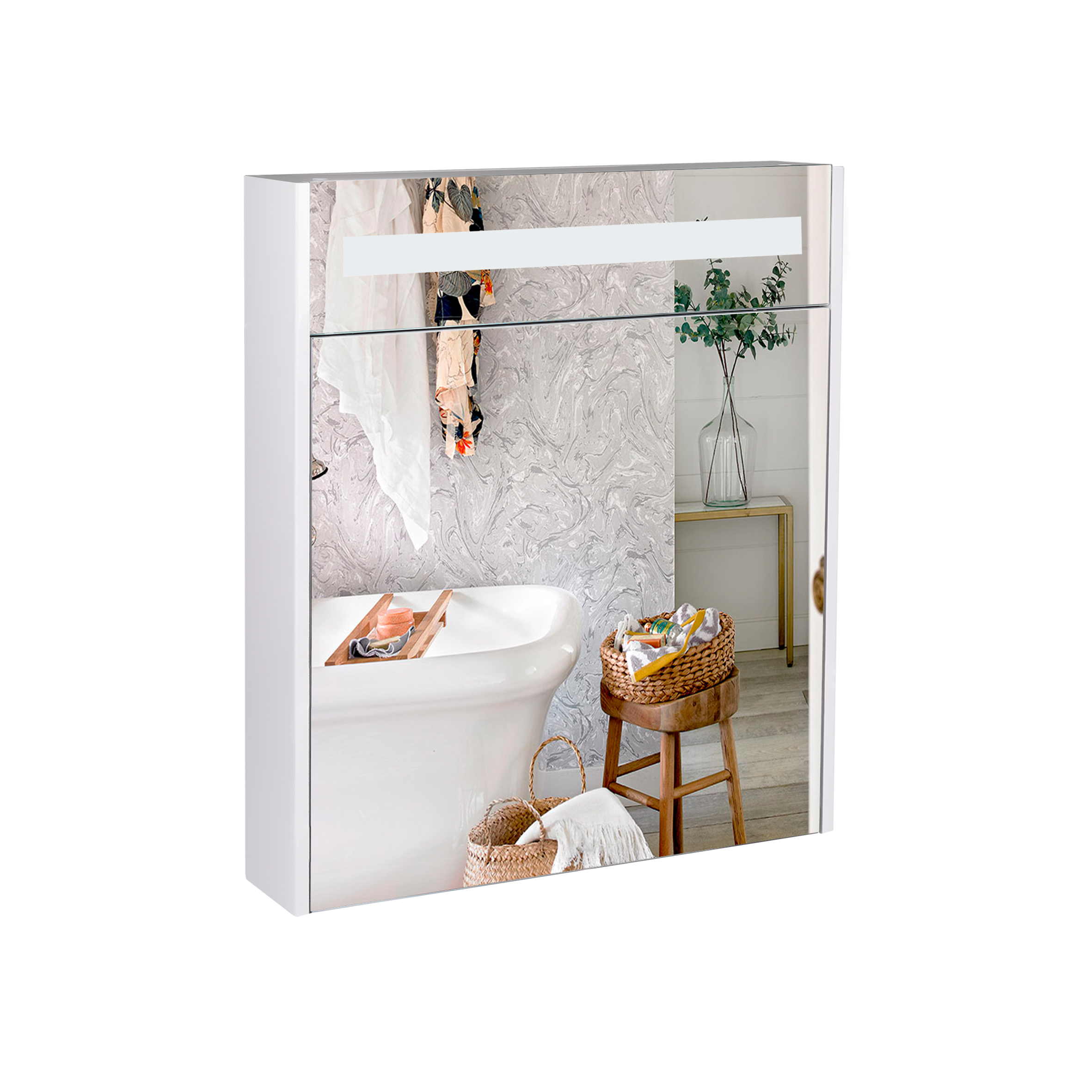 Зеркальный шкаф подвесной Qtap Robin 600х730х145 White с LED-подсветкой QT1377ZP6001W
Зеркальный шкаф подвесной Qtap Robin 600х730х145 White с LED-подсветкой QT1377ZP6001W