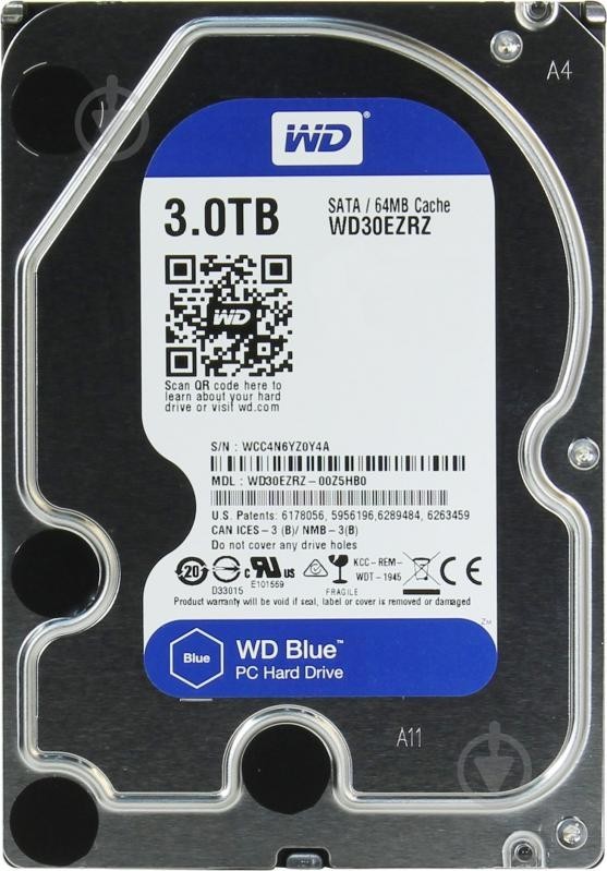 Жесткий диск HDD 3.5 WD Blue 3TВ
Жесткий диск HDD 3.5 WD Blue 3TВ