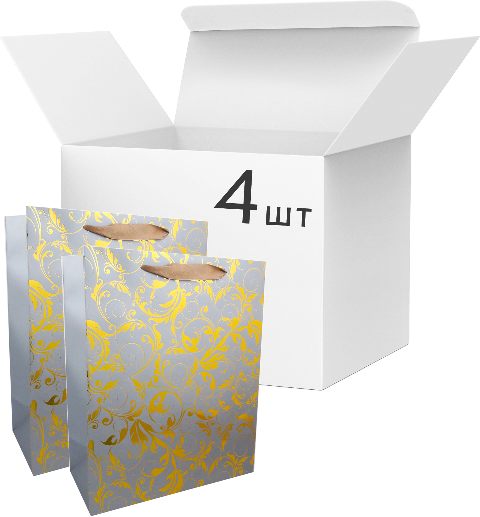 Набор пакетов подарочных Angel Gifts 440х310х120 мм Серый 4 шт (Я45995_AG91379_4)
Набор пакетов подарочных Angel Gifts 440х310х120 мм Серый 4 шт (Я45995_AG91379_4)