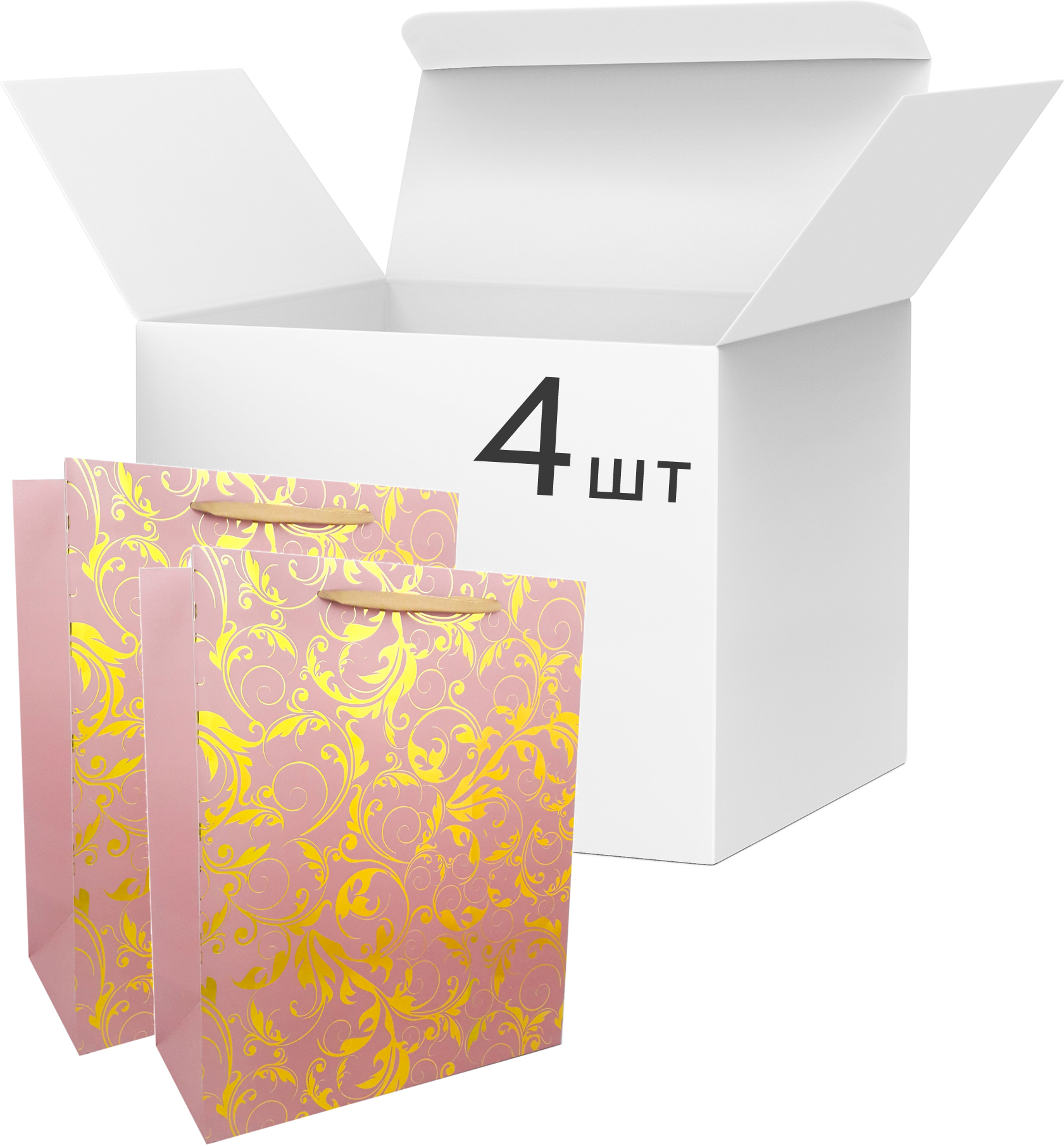 Набор пакетов подарочных Angel Gifts 440х310х120 мм Бежевый 4 шт (Я45998_AG91379_4)
Набор пакетов подарочных Angel Gifts 440х310х120 мм Бежевый 4 шт (Я45998_AG91379_4)